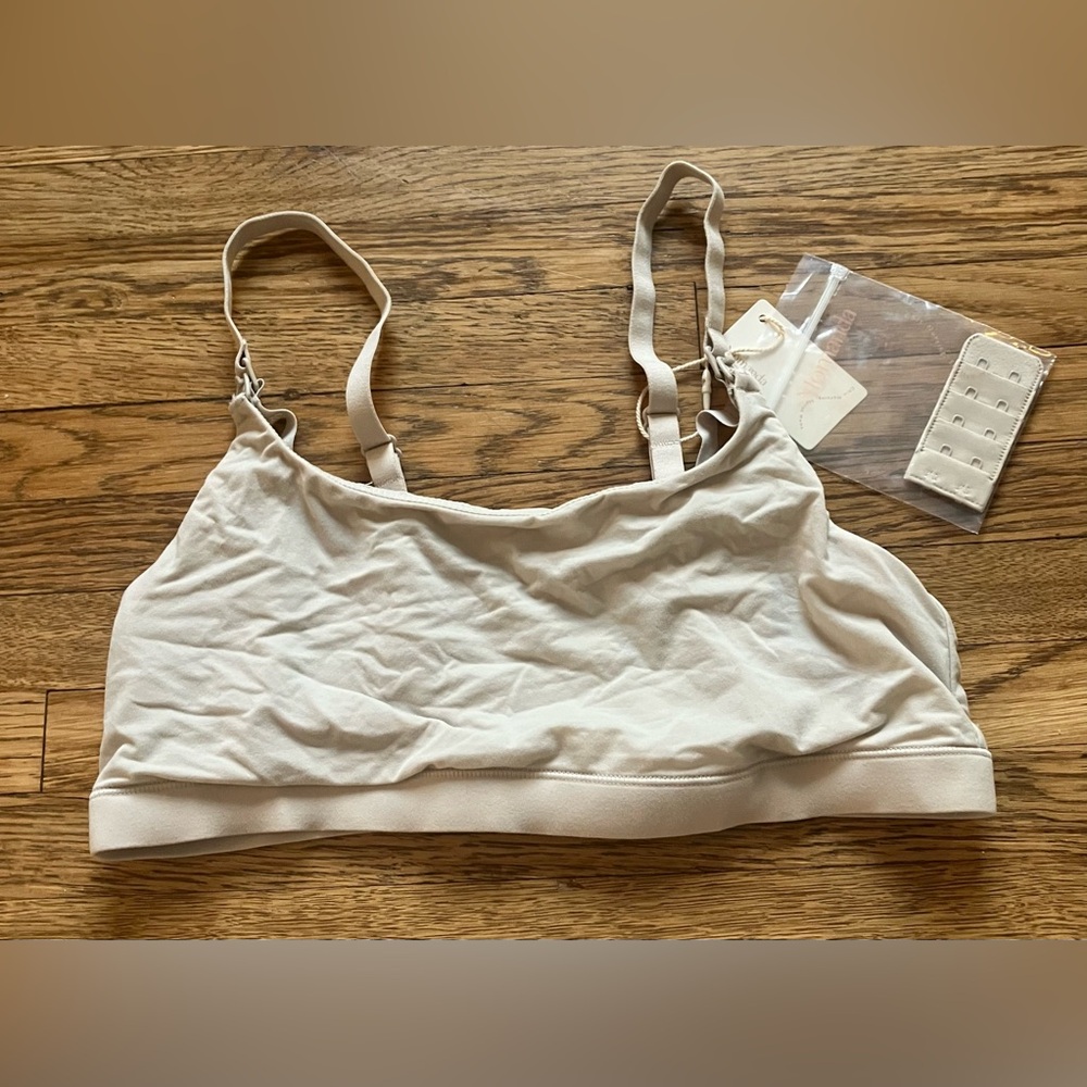 Momanda Inbarely Scoop Nursing Bra Flax Beige M NWT
